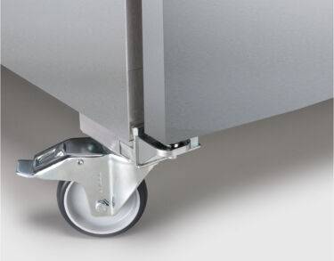 Jeu de 5 roulettes dont 2 avec freins Ø 100mm - H 160 pour modèles 2 portes