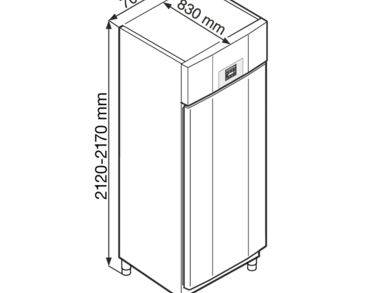 Armoire négative ventilée GN2/1, cuve inox emboutie, 1 porte, 597L, gamme COMFORT