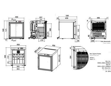 Armoire box positive labo 30L porte pleine