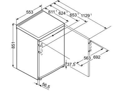 Congélateur électroménager, Smart Frost, 3 tiroirs, 103L