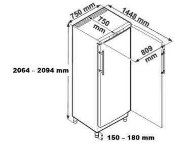 Armoire positive GN2/1, cuve ABS, carrosserie epoxy blanc, 664L
