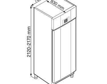 Armoire négative ventilée GN2/1, cuve inox emboutie, 1 porte, 597L, gamme COMFORT