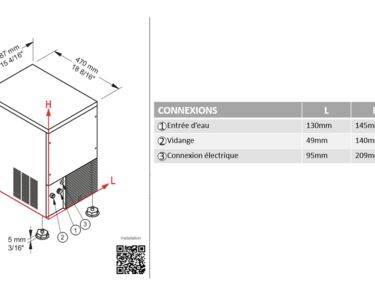 Machine à glaçons pleins 26 kg/24h, réserve 6kg, condenseur air